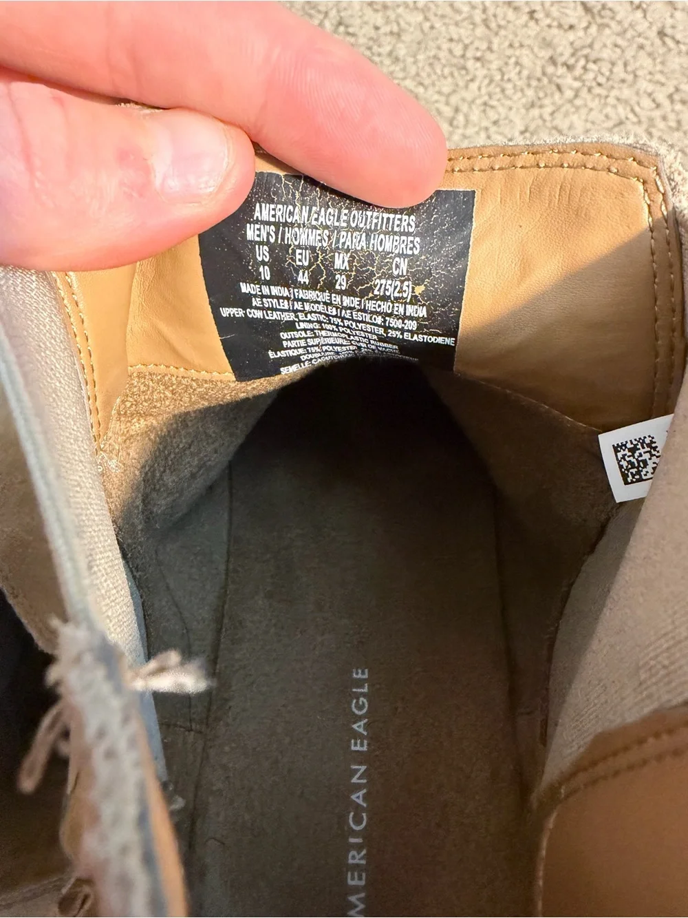 American Eagle Outfitters tan suede